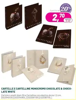 Buffetti Cartelle e cartelline monocromo chocolate & chocolate white offerta