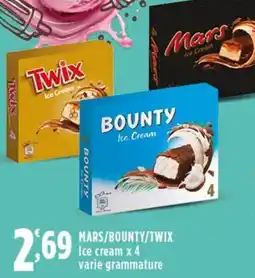 Rossotono Carrefour Mars/ Bounty/ Twix Ice cream offerta