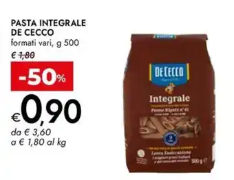 Pasta integrale De Cecco