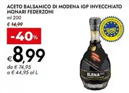Bennet Aceto balsamico di Modena IGP invecchiato Monari Federzoni offerta