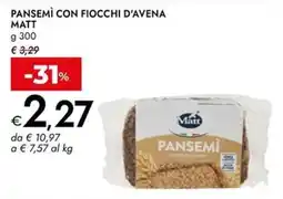 Bennet Pansemì con fiocchi d'avena Matt offerta
