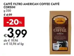 Bennet Caffè filtro American Coffee Corsini offerta