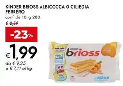 Bennet Kinder Brioss albicocca o ciliegia offerta