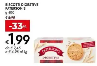 Bennet Biscotti digestive Paterson's offerta
