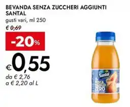 Bennet Beveranda senza zuccheri aggiunti Santal offerta