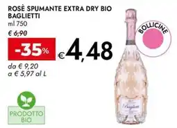 Bennet Rosè spumante extra dry bio Baglietti offerta