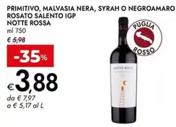 Bennet Notte Rossa offerta