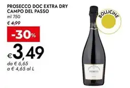 Bennet Prosecco Doc Extra Dry Campo del Passo offerta