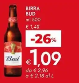 Bennet Birra Bud offerta