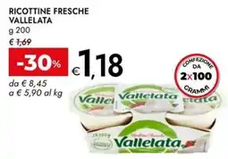 Bennet Ricottine fresche Vallelata offerta