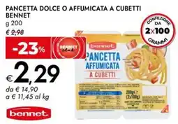 Bennet Pancetta affumicata a cubetti Bennet offerta