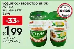 Bennet Yogurt con probiotico bifidus Activia offerta