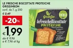 Bennet Le fresche biscottate proteiche GrissinBon offerta