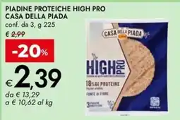 Bennet Piadine proteiche high pro casa della piada offerta