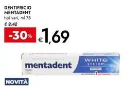 Bennet Dentifricio Mentadent offerta