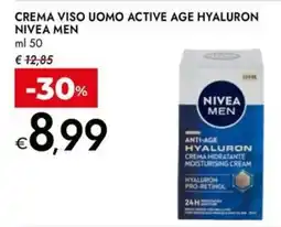 Bennet Crema viso uomo active age hyaluron nivea men offerta