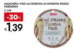 Bennet Maschera viso all'essenza di ginseng rosso Purederm offerta
