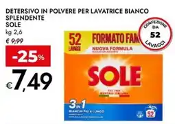 Bennet Detersivo in polvere per lavatrice bianco splendente Sole offerta