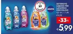 Bennet Detersivo liquido per lavatrice Coccolino offerta