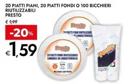 Bennet Piatti riutilizzabili Presto offerta