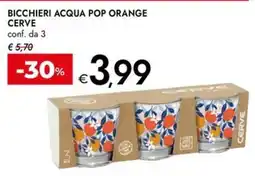 Bennet Bicchieri acqua pop orange Cerve offerta