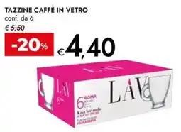 Bennet Tazzine caffè in vetro Lav offerta