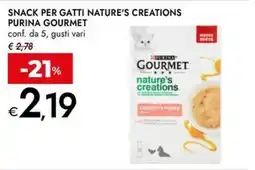 Bennet Snack per gatti Nature's Creations Purina Gourmet offerta