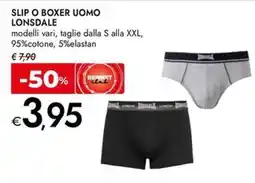 Bennet Slip o boxer uomo Lonsdale offerta