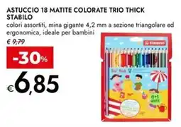 Bennet Astuccio 18 matite colorate trio thick stabilo offerta