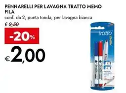 Bennet Pennarelli per lavagna Tratto Memo offerta