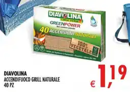 Deco Iperstore Diavolina accendifuoco grill naturale offerta