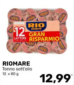 Iper Tosano Riomare Tonno sott'olio offerta