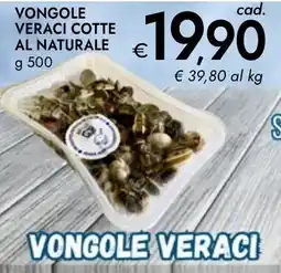 Bennet Vongole veraci cotte al naturale offerta