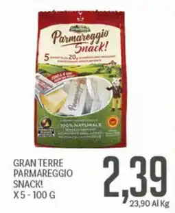 Supermercati Piccolo Gran Terre Parmareggio Snack! offerta