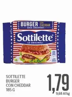 Supermercati Piccolo Sottilette burger con cheddar offerta