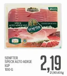 Supermercati Piccolo Senfter speck alto adige igp offerta