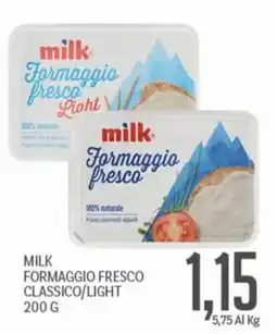 Supermercati Piccolo Milk Formaggio Fresco Light offerta
