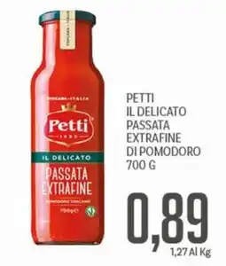 Supermercati Piccolo Petti il delicato passata extrafine di pomodoro offerta