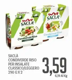 Supermercati Piccolo Sacla condiverde riso classico offerta