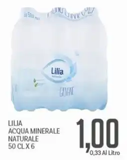 Supermercati Piccolo Lilia acqua minerale naturale offerta