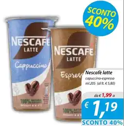 Iper Romagnolo Nescafé latte offerta