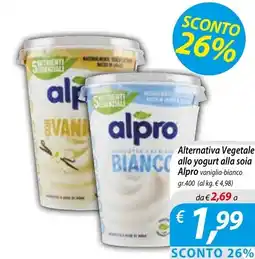 Iper Romagnolo Alpro vaniglia-bianco offerta