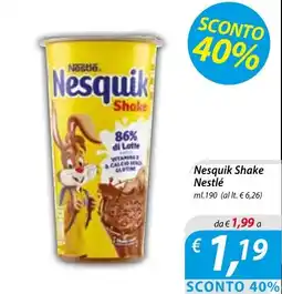 Iper Romagnolo Nesquik Shake Nestlé offerta