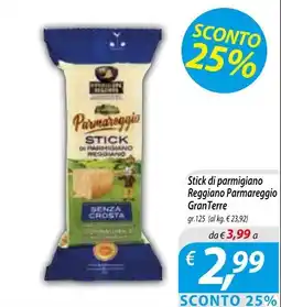 Iper Romagnolo Stick di parmigiano Reggiano Parmareggio GranTerre offerta