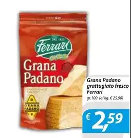 Iper Romagnolo Grana Padano grattugiato fresco Ferrari offerta