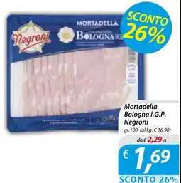 Iper Romagnolo Mortadella Bologna I.G.P. Negroni offerta