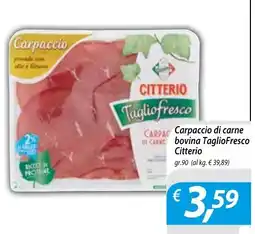 Iper Romagnolo Carpaccio di carne bovina Taglio Fresco Citterio offerta