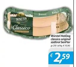Iper Romagnolo Würstel HotDog classico original südtirol SenFter offerta