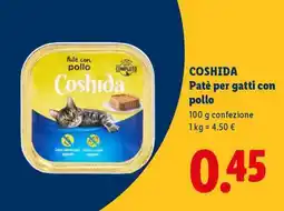 Lidl COSHIDA Patè per gatti con pollo offerta