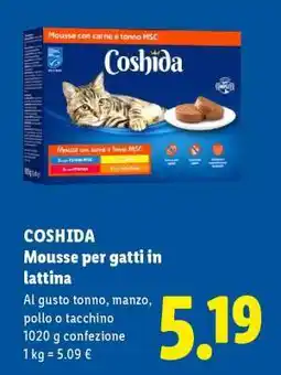 Lidl COSHIDA Mousse per gatti in lattina offerta